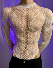 SEXY Men Gay Sheer BODYSUIT