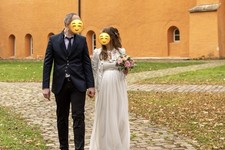 Umstands Hochzeitskleid für
