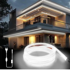 KSIBNW LED Strip Streifen Weiß 230V, 20M Neon LED Strip Innen IP65 Wasserdichte