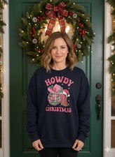 Damen Weihnachts Sweatshirt 2XL – Howdy Christmas – Cowgirl Style