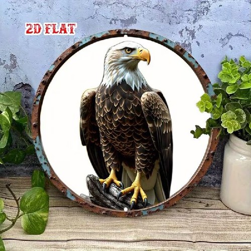 Blechschild rund adler - blechschild,