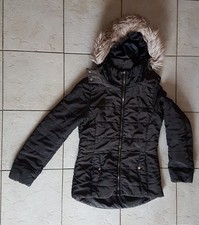 Winterjacke Mantel, Damen/Mädchen, Gr. XS, von H&M, schwarz, mit Kapuze