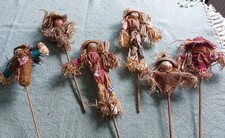 Herbstdekoration 6 Stück Vogelscheuche Stecker Topfstecker gebraucht