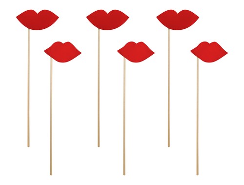6er set fotorequisiten - set, lippen