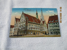 AK Ulm Rathaus mit Marktbrunnen ULM 1 nach Grönenbach  Schwaben 1918 Germania