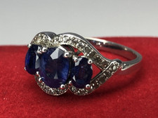 Vintage Silber Ring mit Blauen