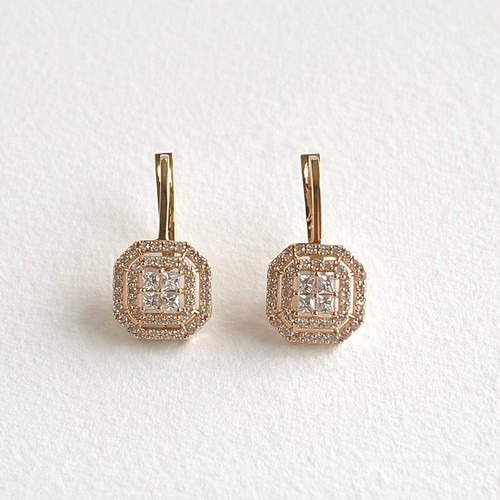 14k roségold halo ohrringe - halo,