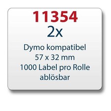 2x Label ablösbar kompat. zu