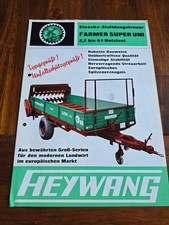 HEYWANG Stalldungstreuer Farmer Super Uni Traktor Schlepper Prospekt Brochure g