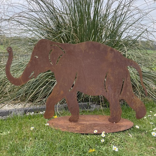 Edelrost dekoration elefant - dekoration,
