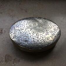 Pillendose Oval 835er Silber