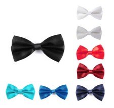 Herren Fliege Hochzeit Konfirmation Anzug Smoking Schleife Schlips einfarbig