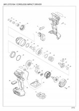 Makita Stator für Schlagschrauber DTD170 DTD154 DTD171 DTD154Z TD171D 629217-2