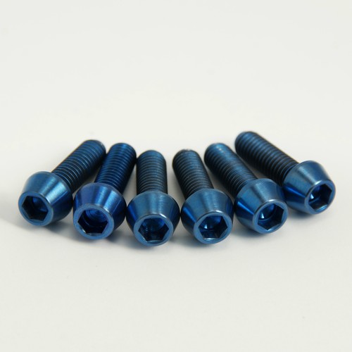 Blaue titan vorbauschrauben - titan,