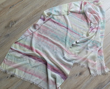 Schal CODELLO Aquafarben pastell rose grün beige braun sehr leicht weich 59x195