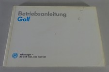Operating Instructions VW Golf