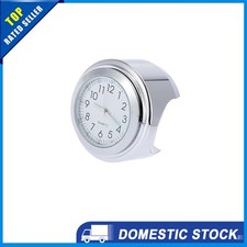 Universelle 7/8" bis 1" Motorrad-Lenkeruhr, silberfarbenes weißes Panel, 1er-Set