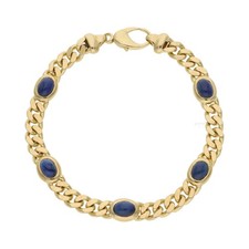 Armband 750/000 (18 Karat) Gelbgold mit Saphir, massiv, getragen 25322965
