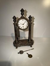 Kaminuhr  Tischuhr versilbert
