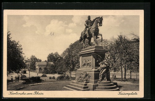 Karlsruhe rhein am - ak,