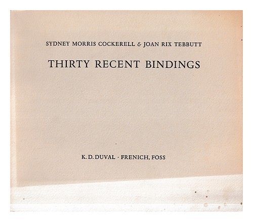 Cockerell sydney morris - cockerell,,