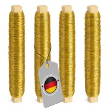 Bindedraht verzinkt Blumendraht Wickeldraht Floristendraht 35m Farbe Gold