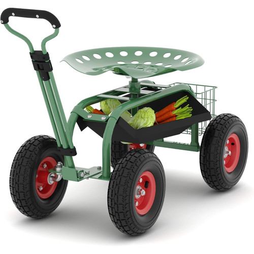Gartenwagen mit rollsitz - gartenwagen,