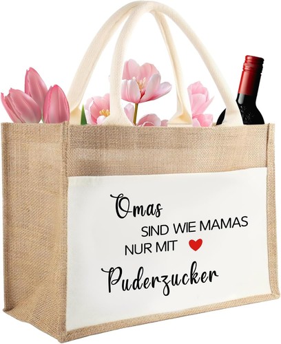 Oma jutetasche jute - oma, jutetasche,