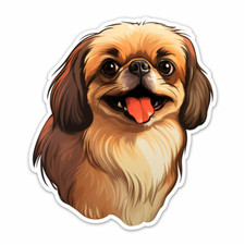 Pekingese Car Decal Dog