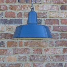 Alte Emaille Lampe Leuchte