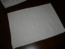 8 Stck. Tisch-Sets, rustikal,  grob gewebt, beige