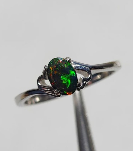 Natürlich schwarz opal - opal, ring