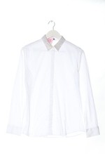 CALIBAN Langarmhemd Damen Hemd Gr. DE 40 weiß Business-Look