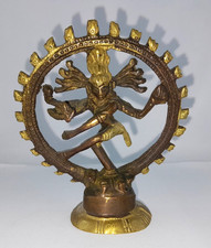 Alte Buddha Tanzende Tara ? Volkskunst Asien Messing Feuerrad Indien Skulptur