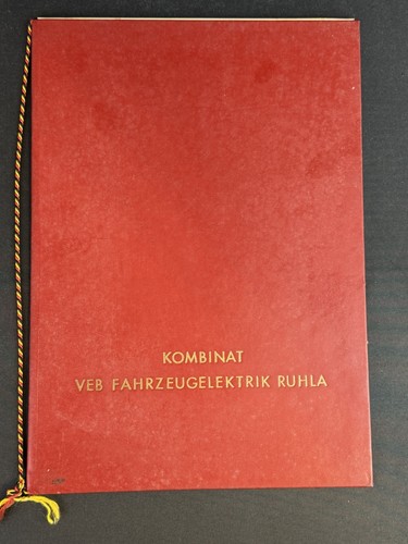 Ddr urkundenmappe veb - ddr,