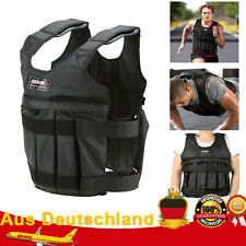 50kg Gewichtsweste mit 12 Gewichtssäcke Verstellbar Krafttraining Oxford Schwarz