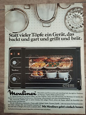 ORIG REKLAME WERBUNG  1983  MOULINEX  Back,-und  Grillautomat