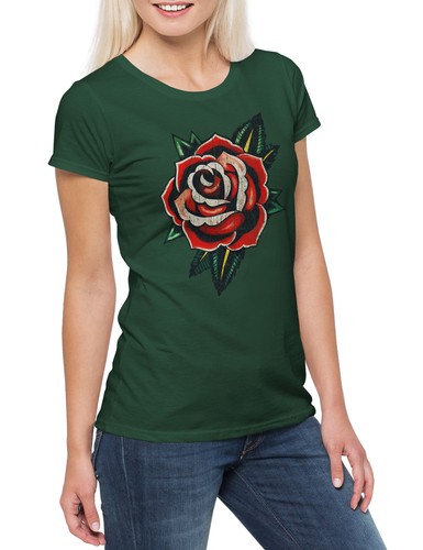 Tattoo rose damen shirt - tattoo, t-shirt