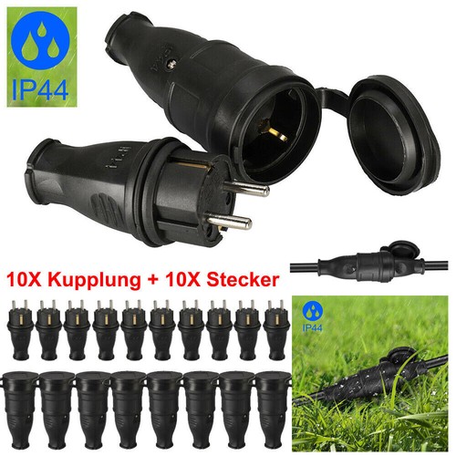 20x schuko stecker - schuko, kupplung