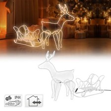 Led rentier mit schlitten - rentier,