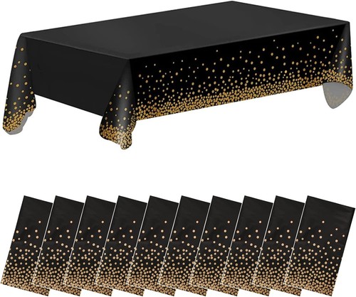 Tischdecke einweg schwarz gold - tischdecke,