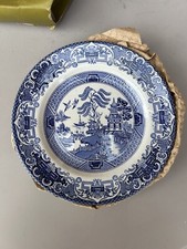 3 x VINTAGE ""DELAMARE"" WASHINGTON blau Old Willow Teeteller 7" in OVP