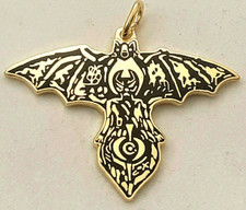 Hexenauge Amulett vergoldet