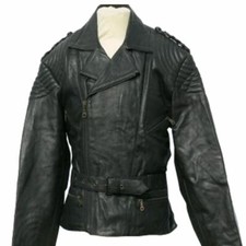 klassiche Lederjacke Chopperjacke Motorrad schwarz Bikerjacke