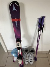 Skiset Kinder Ski Atomic Vantage 110cm / Schuhe Rossignol 22,5 / Stöcke / Helm