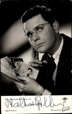 Ak Schauspieler Walter Giller, Portrait, Autogramm, Film So angelt... - 10916272