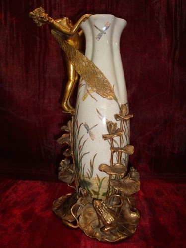Vase frosch elf art deco - elf,