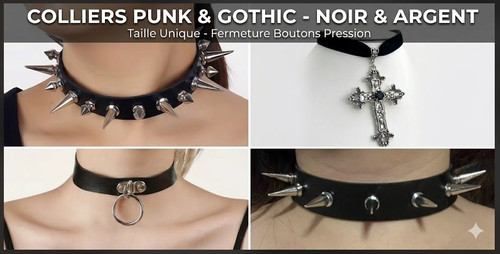 Halskette choker halsreif punk - halskette,
