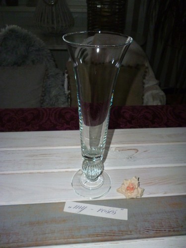 Alte glasvase kelchform - glasvase,