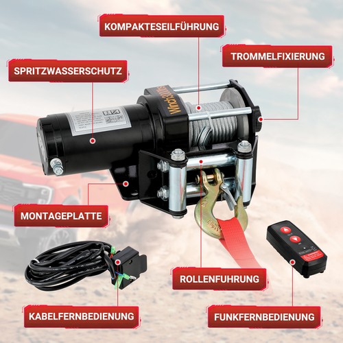 Elektrische seilwinde 12v - seilwinde,